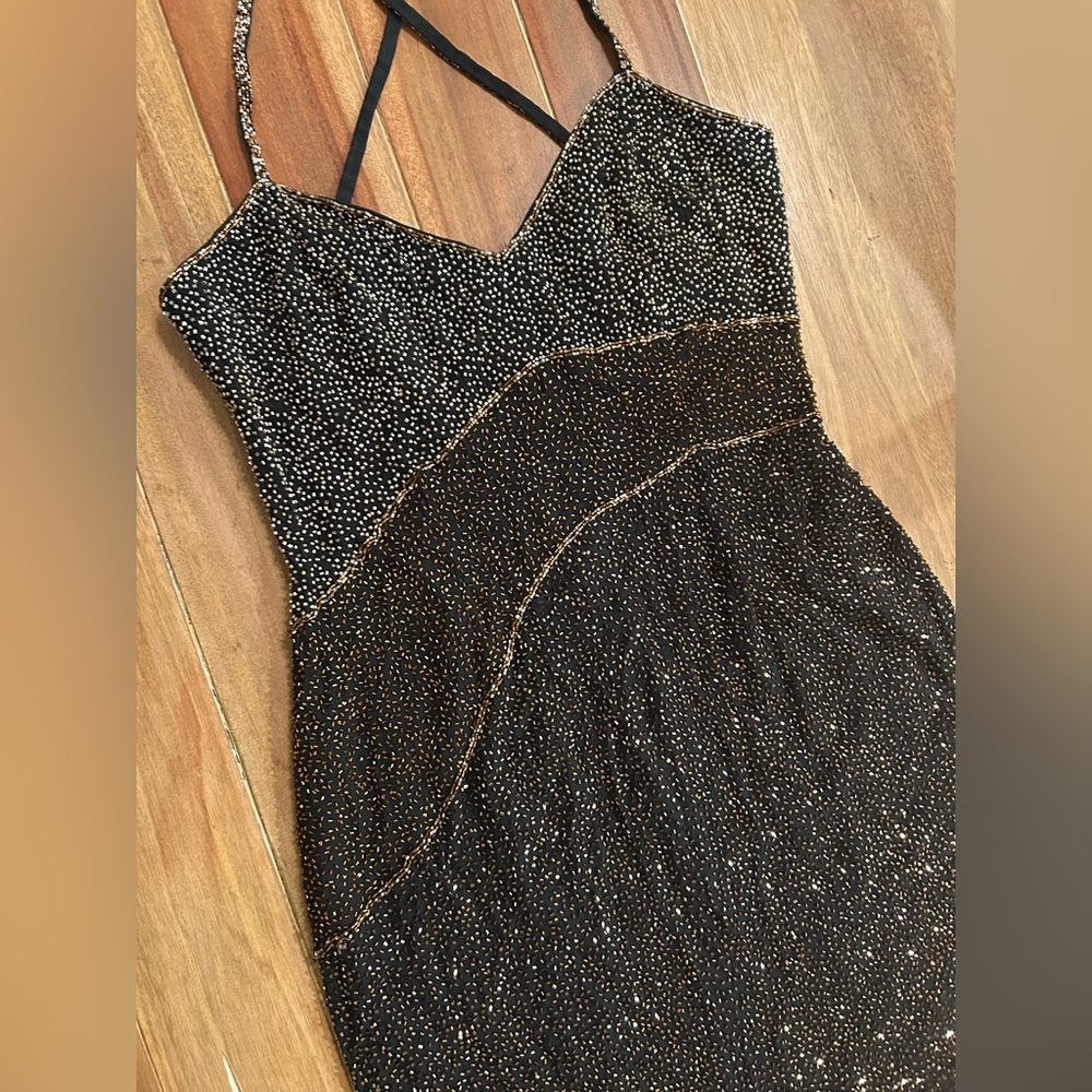 Beautiful beaded vintage Niteline Della Roufogali mini dress!! 4 - Picture 5 of 10